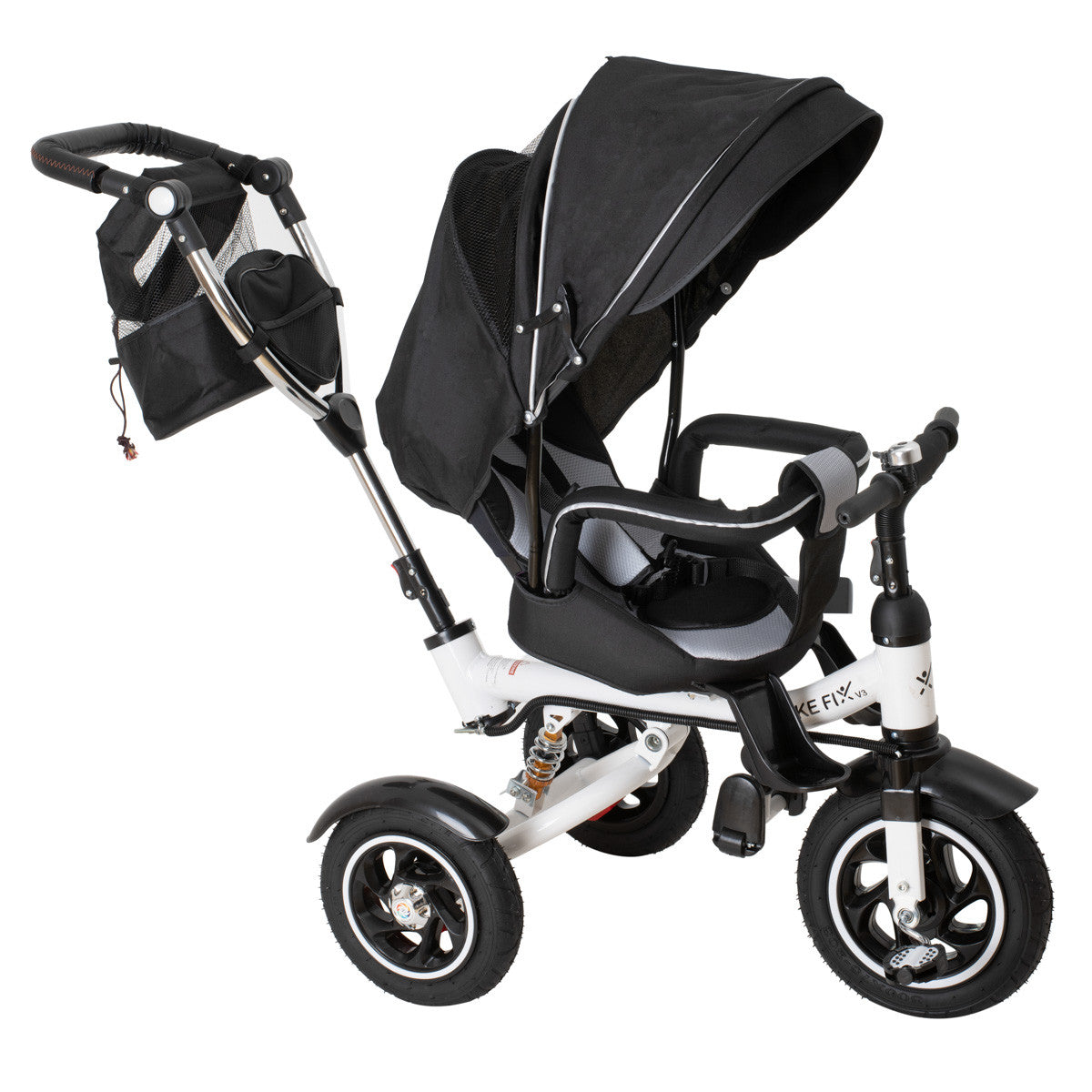 Tricicleta si Carucior pentru copii Premium TRIKE FIX V3 culoare Neagra