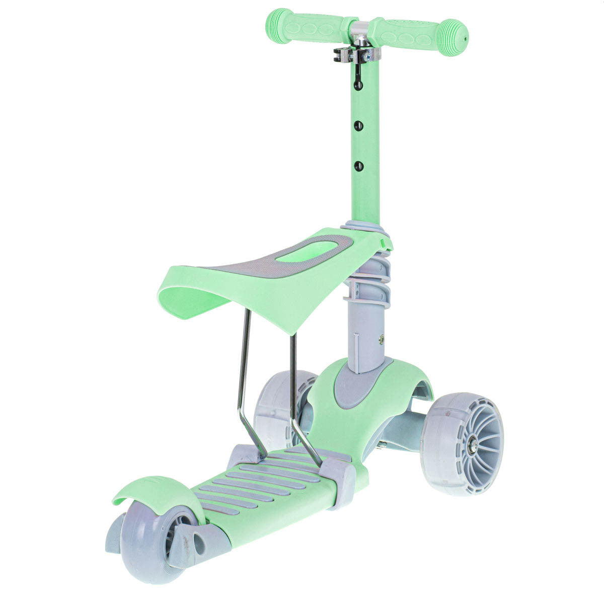 Tricicleta Trotineta Skateboard 3in1 roti iluminate Led Verde