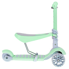Tricicleta Trotineta Skateboard 3in1 roti iluminate Led Verde