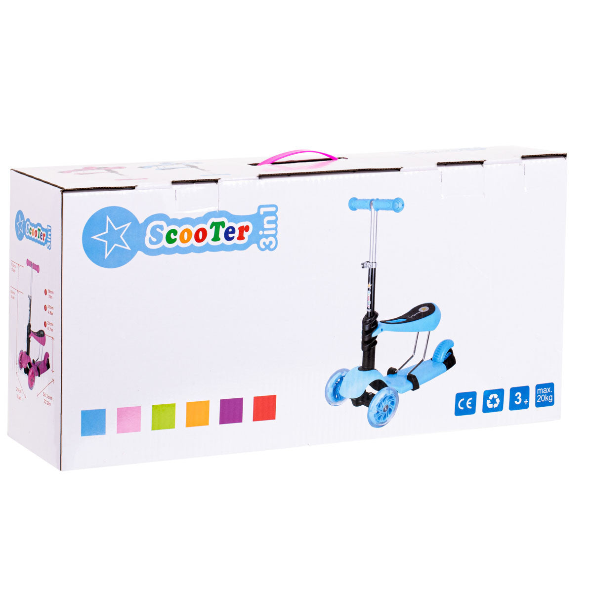 Tricicleta Trotineta Skateboard 3in1 roti iluminate Led Verde