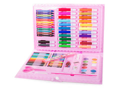 Trusa pictura si desen pentru fetite set 86 piese, roz