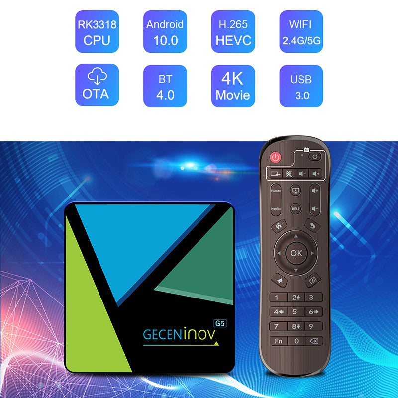 TV Box 4k Android 10, Mini PC Quad Core 64 bit 4 gb ram 32 gb 5g Usb Bluetooth Hdmi