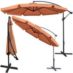 Umbrela de Gradina cu stalp Pliabila Impermeabila Reglabila 350 cm