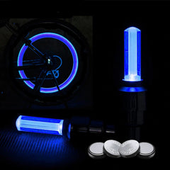 Ventil LED Albastru capace luminoase tip Licurici pentru roti 2 bucati