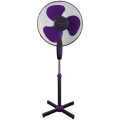 Ventilator de podea 50w 40 cm diametru 3 trepte miscare oscilatorie culoare mov