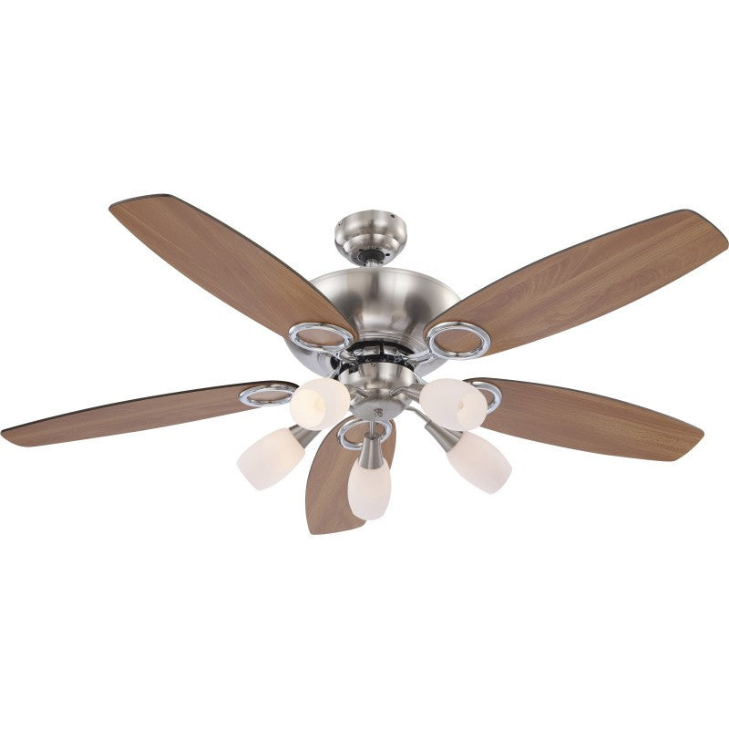 Ventilator de tavan Reversibil cu 3 trepte viteza si 2 fete gri-maro