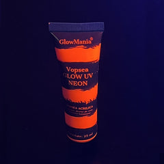 Vopsea glow uv neon rosie pentru machiaj fata si corp 25 ml