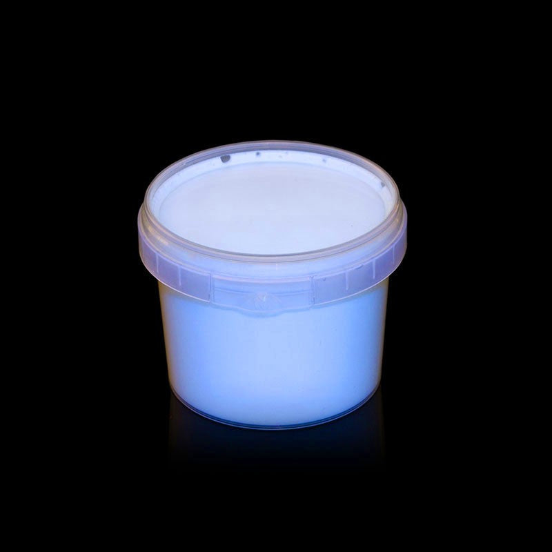 Vopsea invizibila fluorescenta reactiva uv transparenta alba recipient 100 g