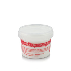 Vopsea invizibila fluorescenta reactiva uv transparenta rosie recipient 750 g