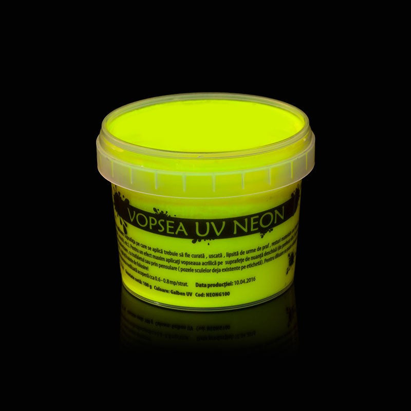 Vopsea UV Neon Galbena Fostofescenta Recipient 100 g