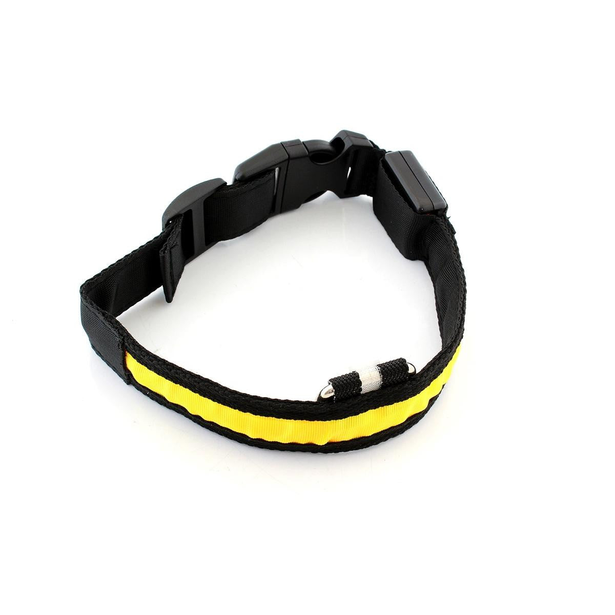 Zgarda Iluminata cu LED pentru Caine sau Pisica culoare Galben AVX-AG232B