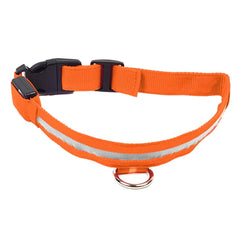 Zgarda pentru Caine sau Pisica Iluminata cu LED Orange AVX-AG232C